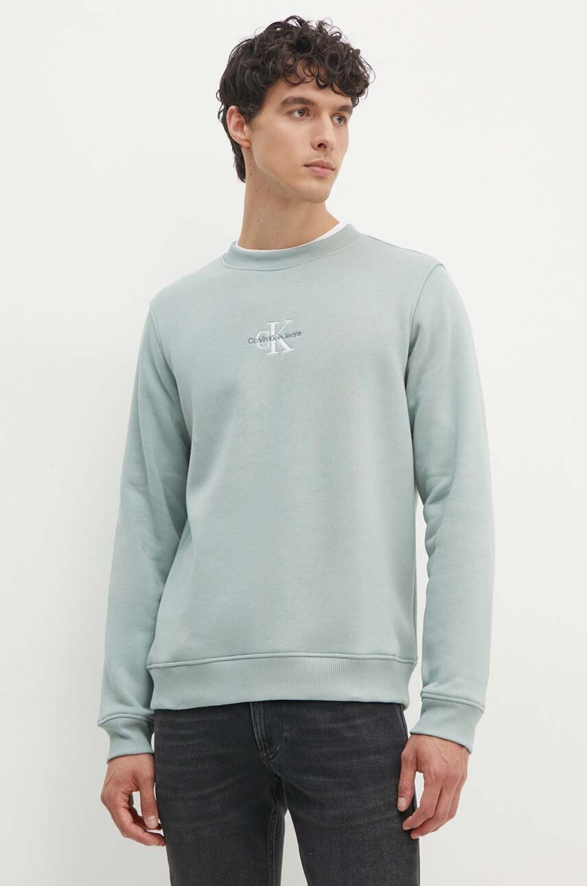 

Суичър Calvin Klein Jeans в зелено с апликация J30J325630, Зелен