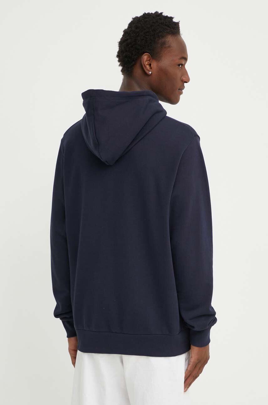 Βαμβακερή μπλούζα Les Deux χρώμα: ναυτικό μπλε, με κουκούλα, LDM202033 φωτογραφία