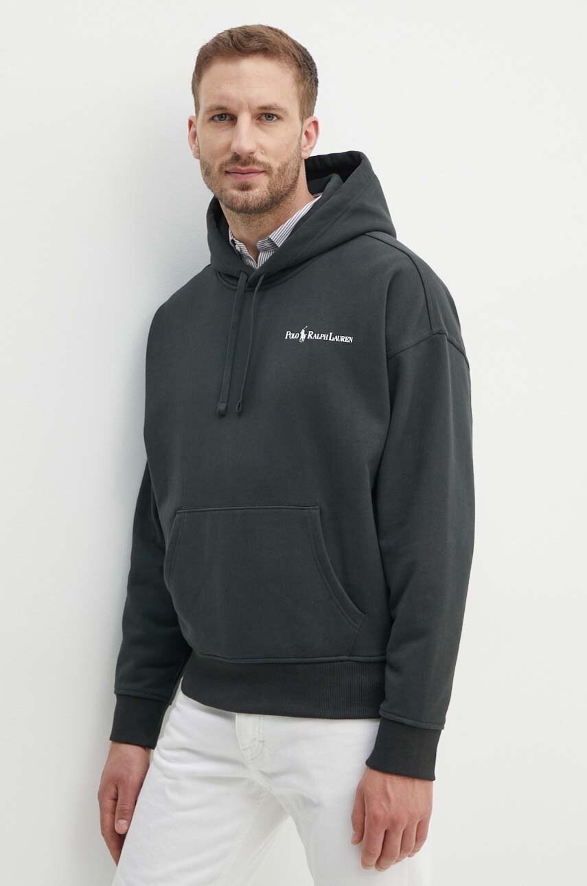 

Суичър Polo Ralph Lauren в сиво с качулка с принт 710950132001, Сив