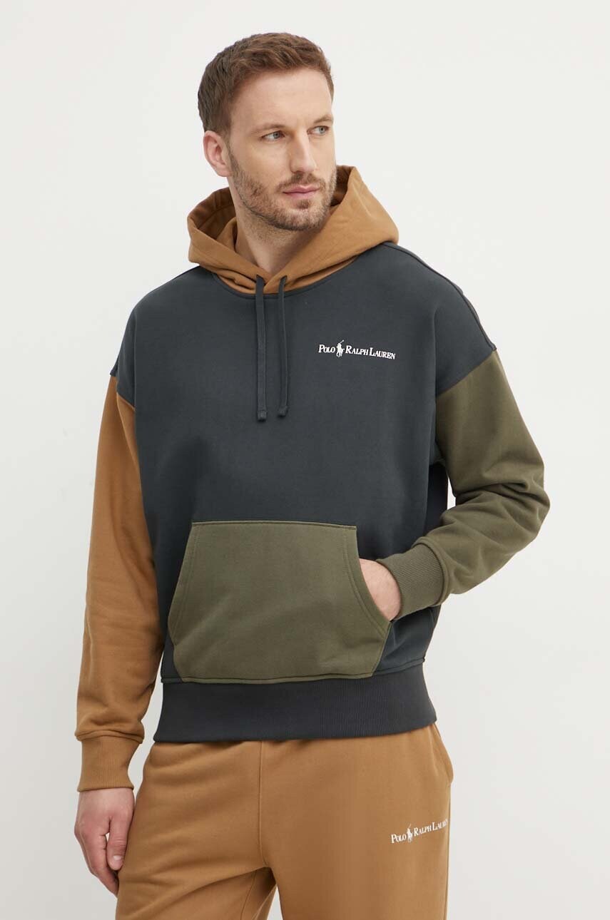 

Суичър Polo Ralph Lauren в сиво с качулка с десен 710950136001, Сив