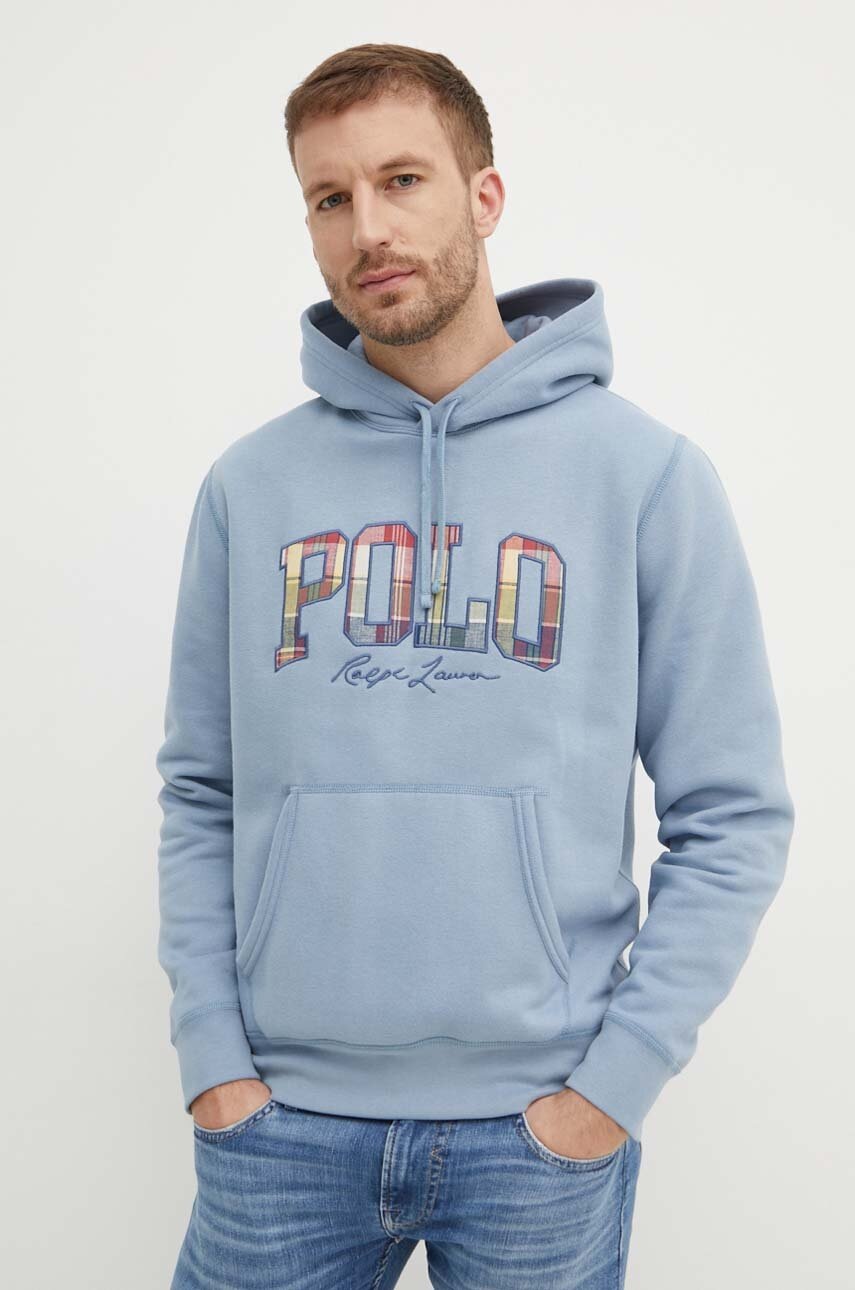 

Суичър Polo Ralph Lauren в синьо с качулка с апликация 710941854, Син