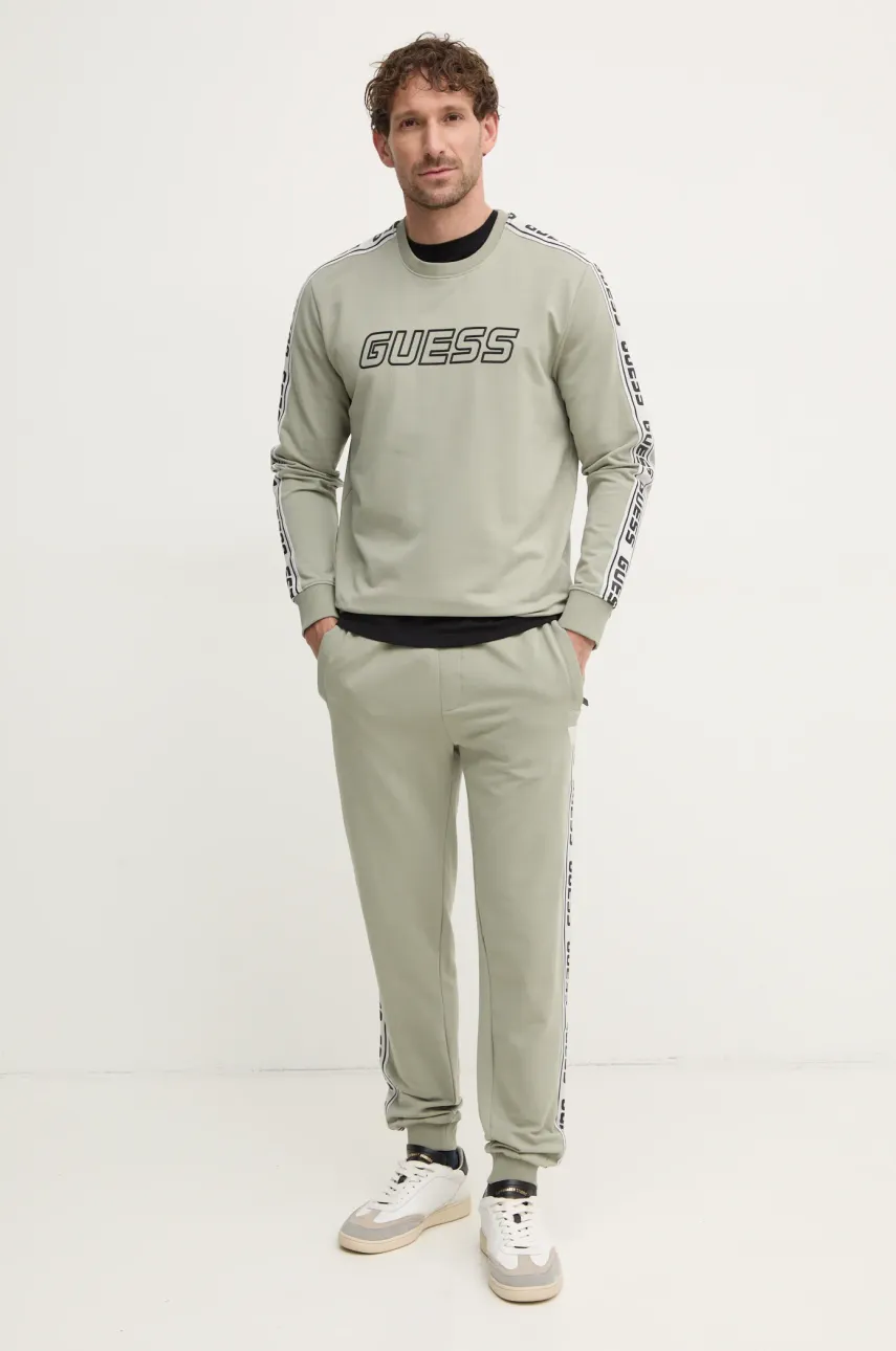 Кофта Guess ARLO чоловіча колір зелений з принтом Z4GQ24 K6ZS1