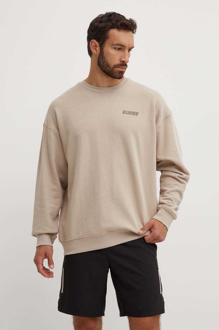 

Суичър Guess EMIS в бежово с апликация Z4YQ13.KAIJ1, Бежов