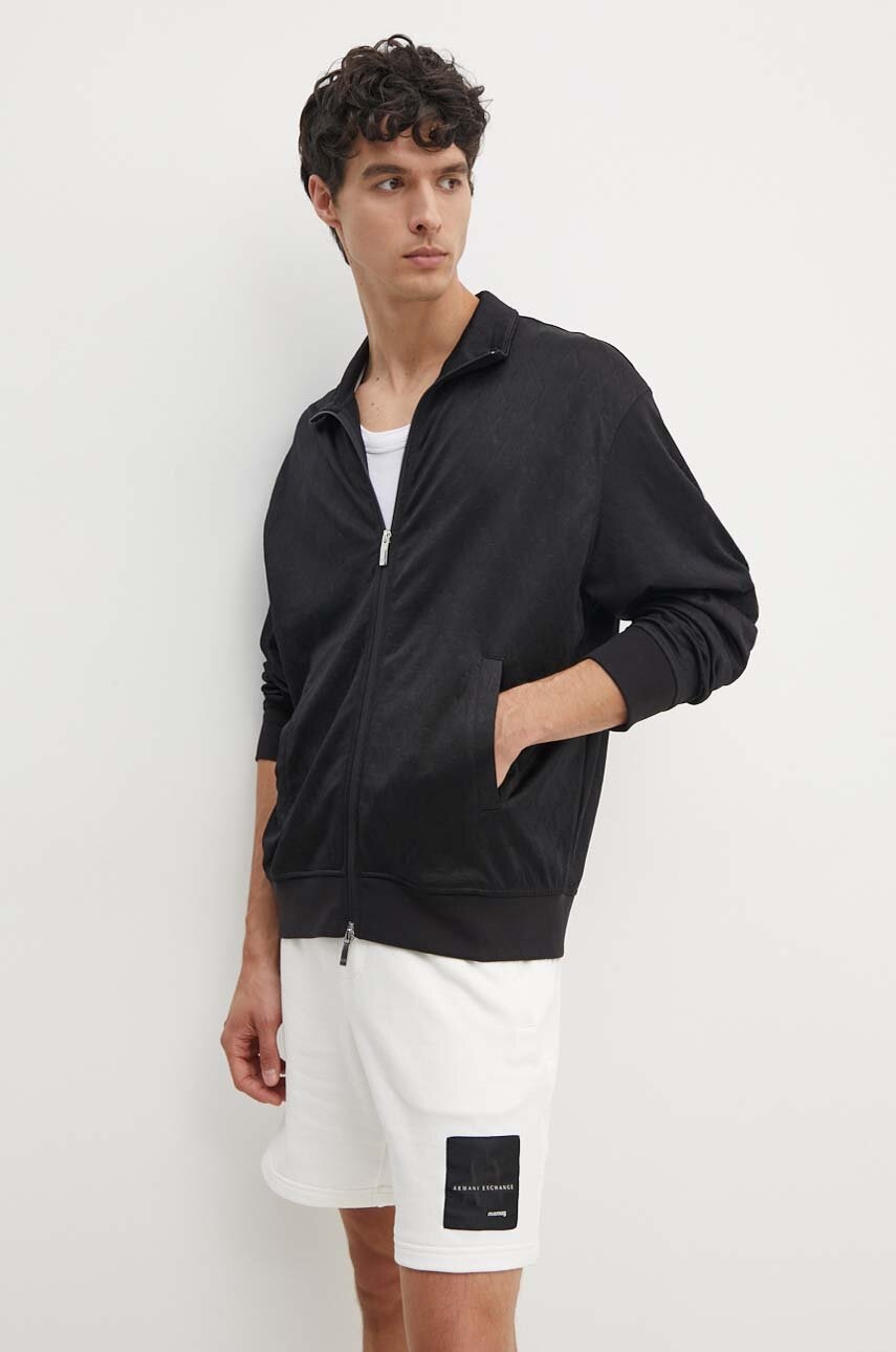 Armani Exchange bluza barbati, culoarea negru, modelator, 6DZMLA ZJNMZ