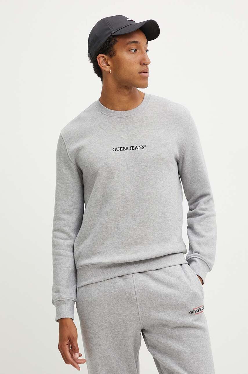 

Суичър Guess Jeans в сиво с апликация M4YQ19 K9V31, Сив