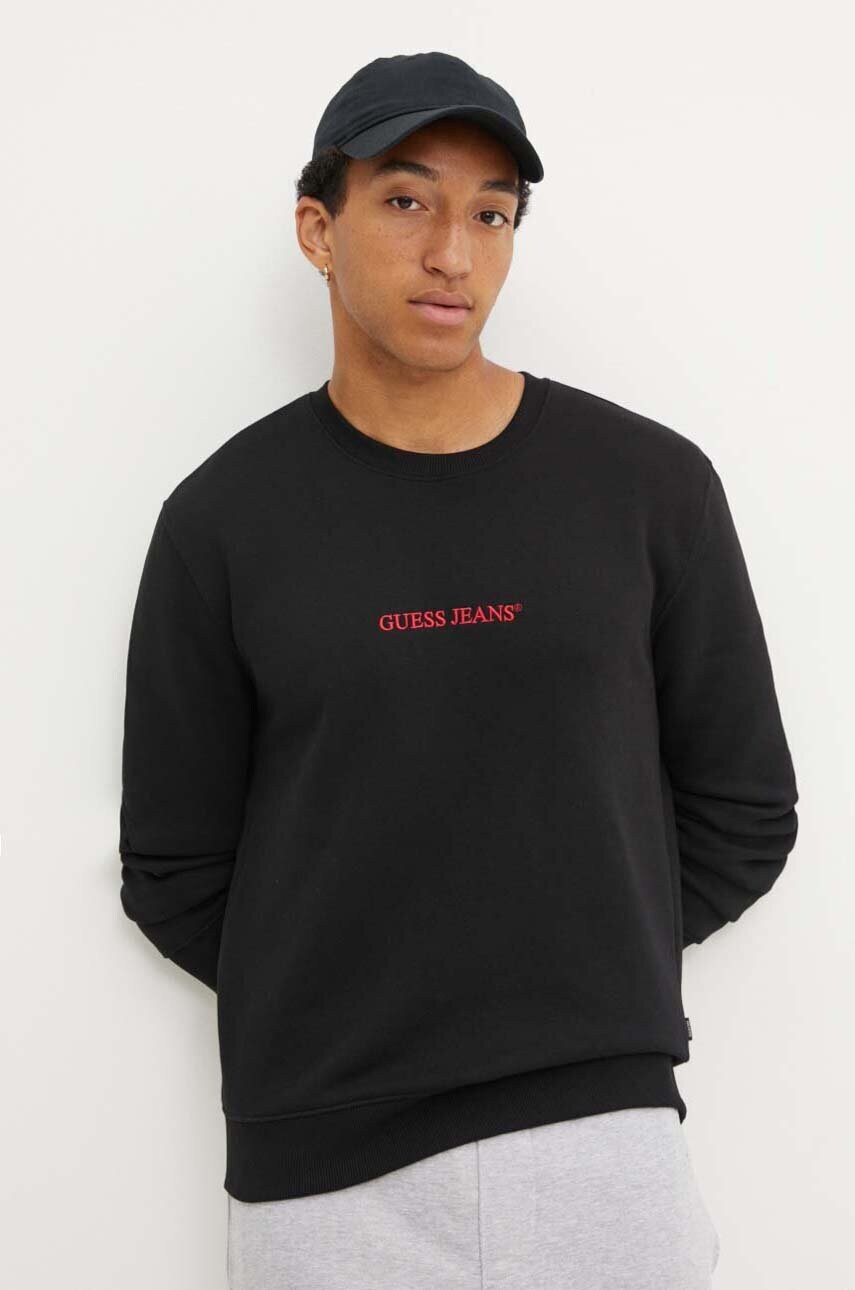 Guess Jeans Μπλούζα Guess Jeans χρώμα: μαύρο, M4YQ19 K9V31