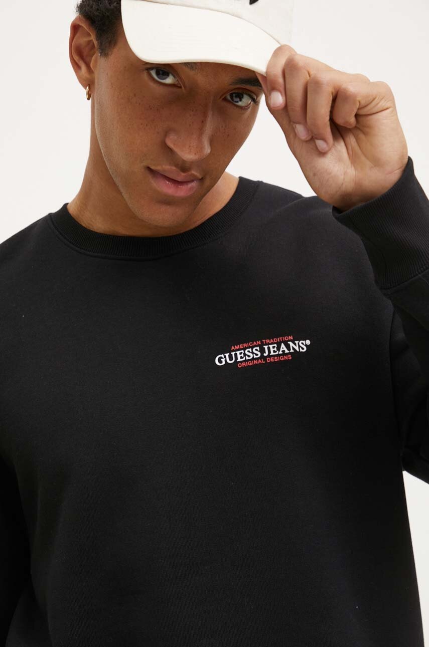 Μπλούζα Guess Jeans χρώμα: μαύρο, M4YQ17 K9V31 φωτογραφία