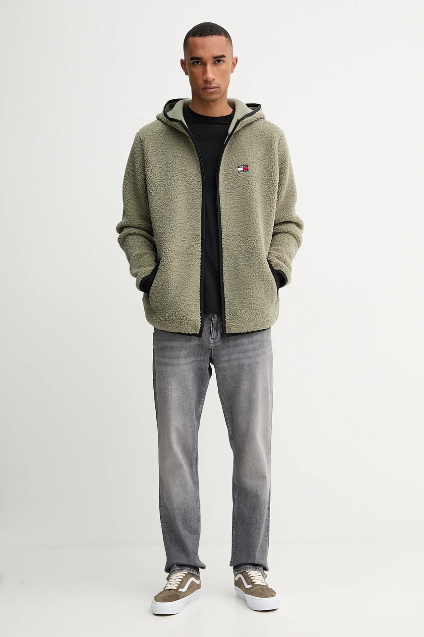 Флисовая кофта Tommy Jeans цвет чёрный  DM0DM19224