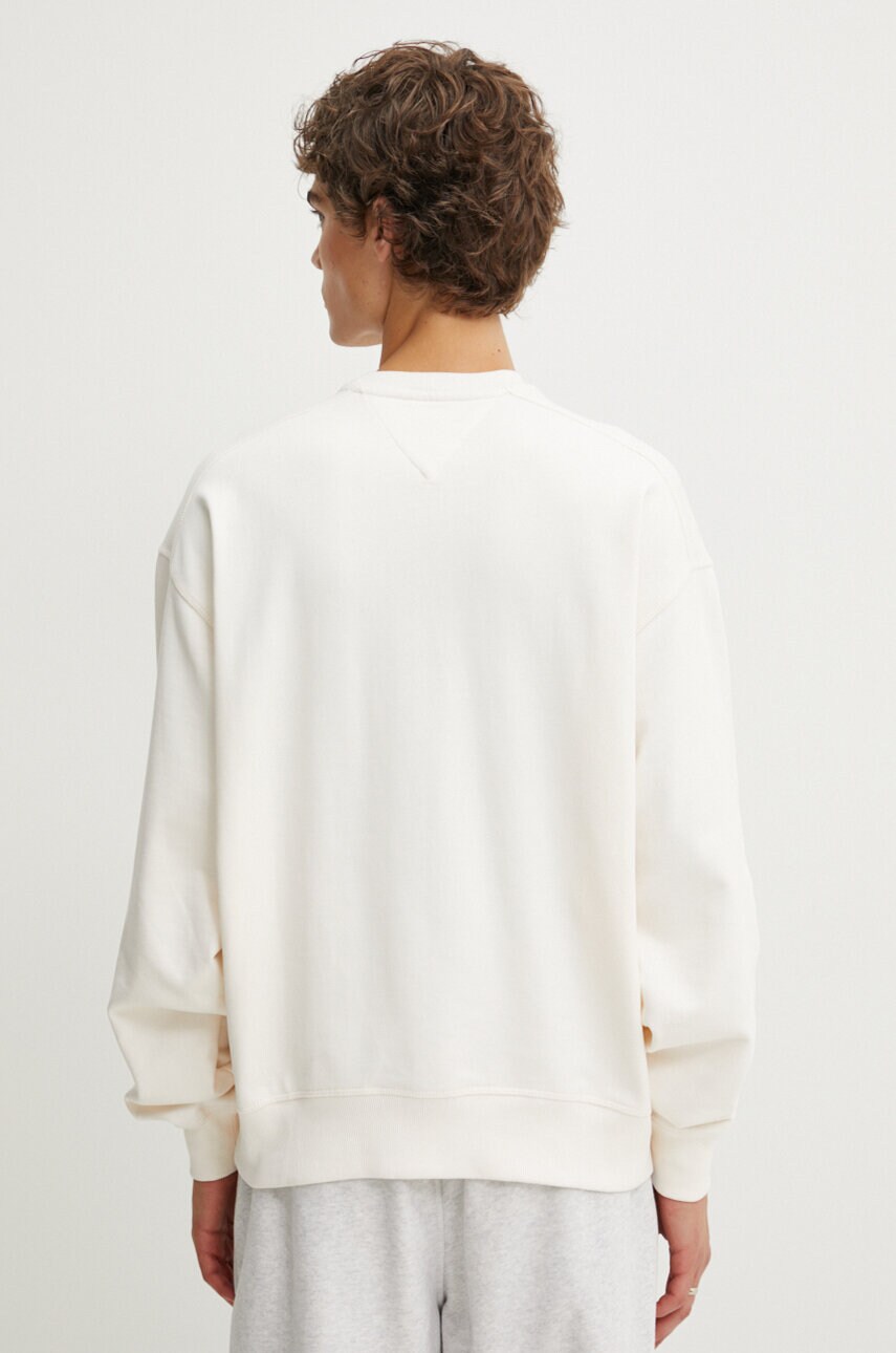 Tommy Jeans pamut melegítőfelső bézs, férfi, nyomott mintás, DM0DM19243 termék 2. képe