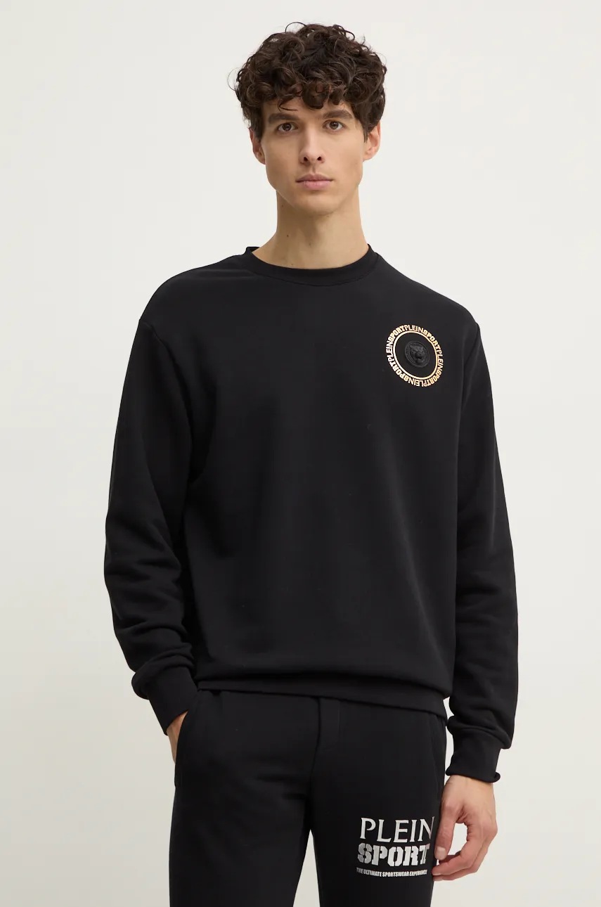 PLEIN SPORT bluza barbati, culoarea negru, cu imprimeu, AADC MJO1324 STE001N