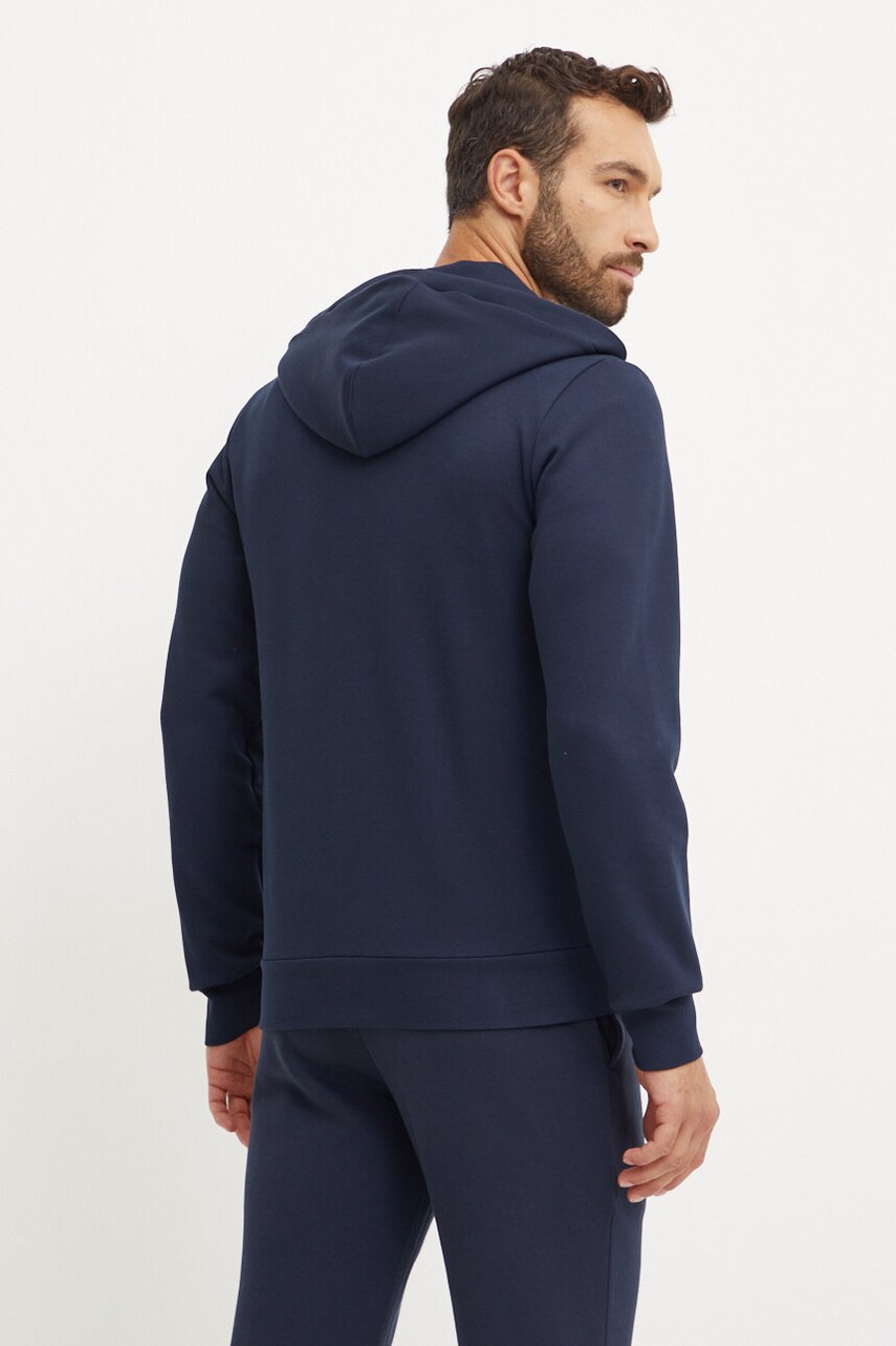 Emporio Armani Underwear kapucnis pulcsi otthoni viseletre sötétkék, sima, kapucnis, 112053 4F574 termék 2. képe