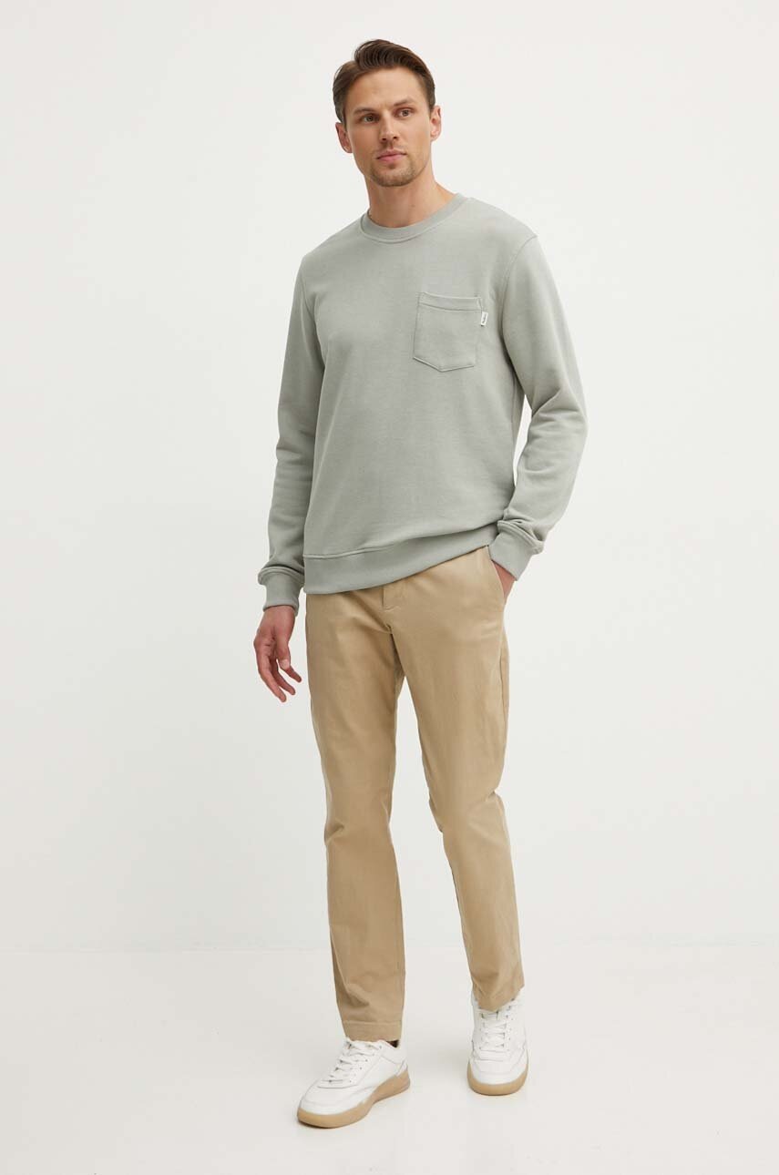 Μπλούζα Pepe Jeans MANS CREW χρώμα: πράσινο, PM582696 φωτογραφία