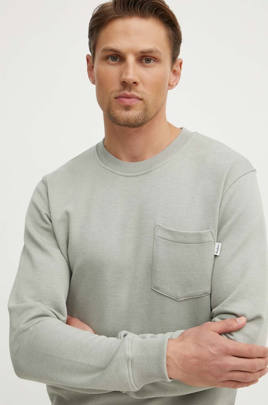 Μπλούζα Pepe Jeans MANS CREW χρώμα: πράσινο, PM582696 φωτογραφία