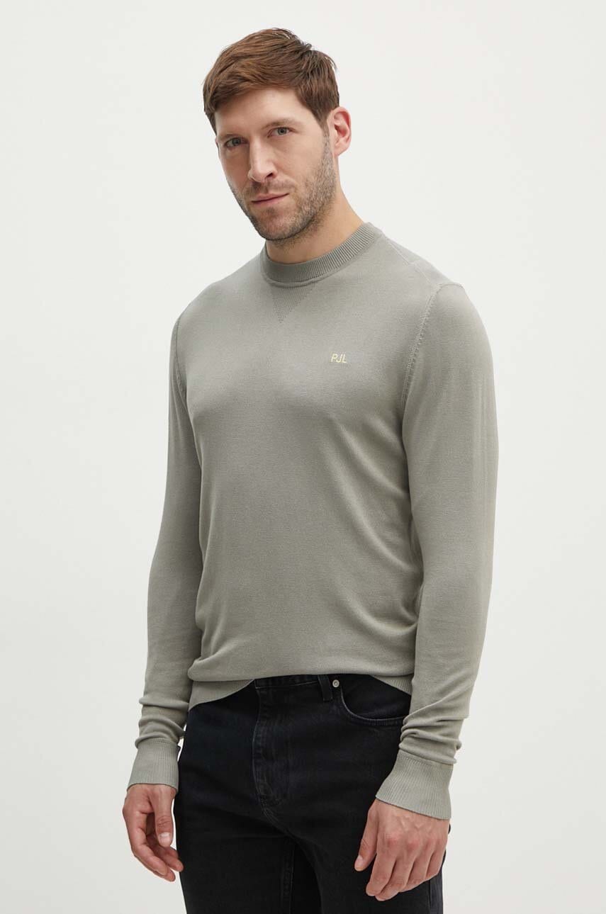 Pepe Jeans pulover CASTLE barbati, culoarea verde, light, PM702442