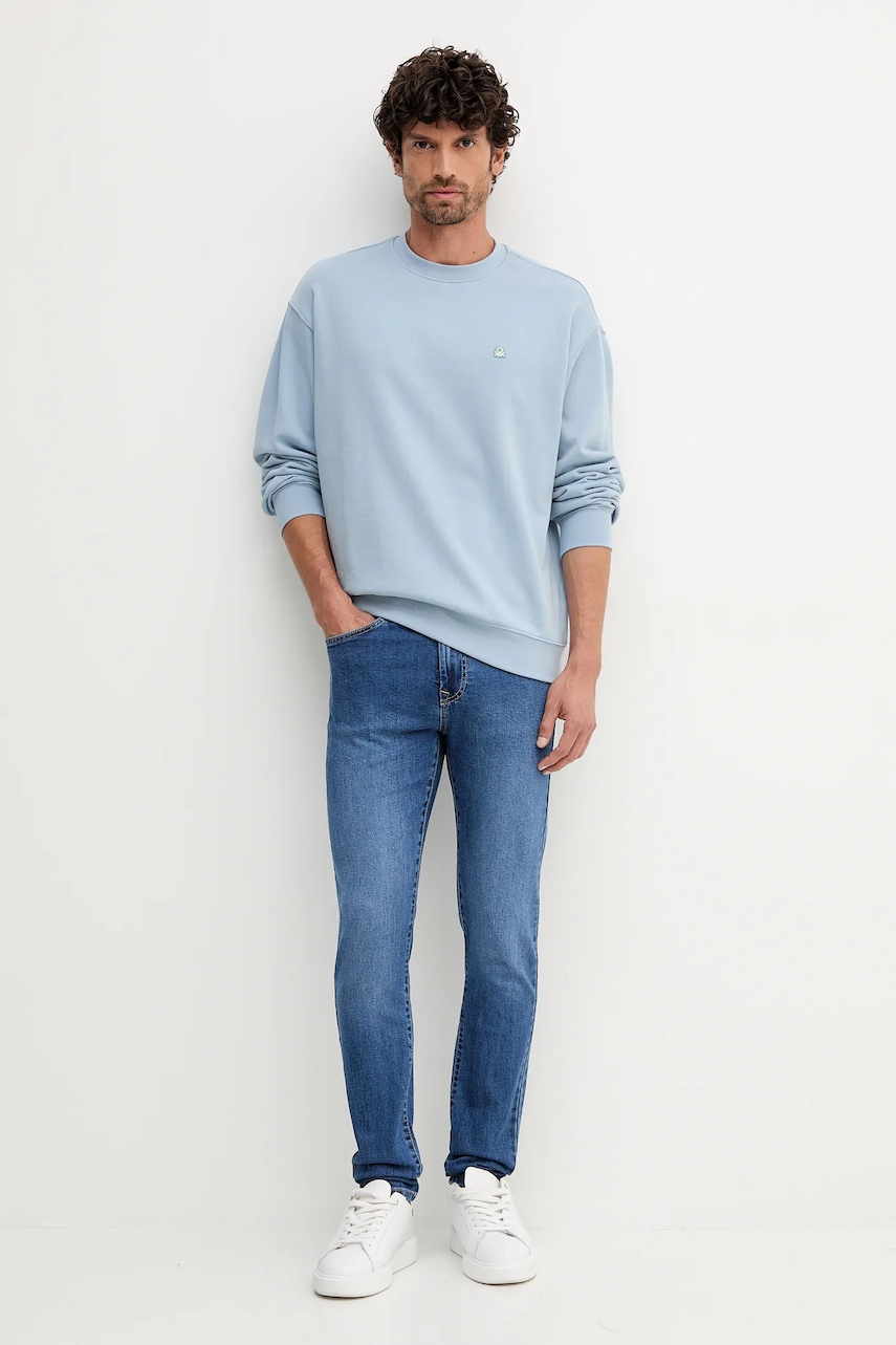 Хлопковая кофта United Colors of Benetton однотонная 342ZU1093 Хлопковая кофта United Colors of Benetton однотонная 342ZU1093