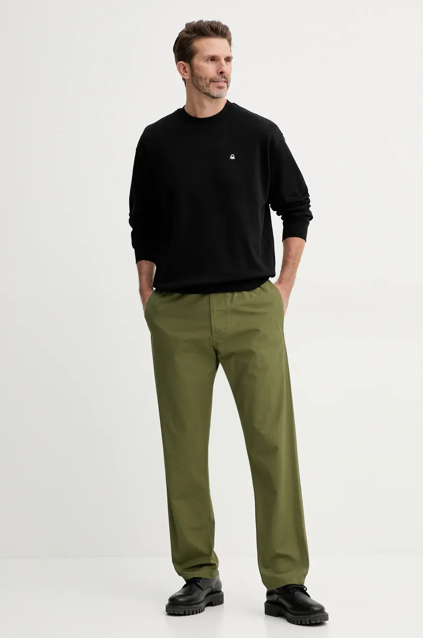 Хлопковая кофта United Colors of Benetton мужская однотонная 342ZU1093 Хлопковая кофта United Colors of Benetton мужская однотонная 342ZU1093