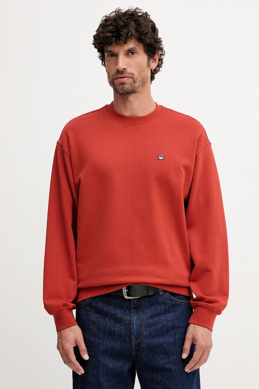 United Colors of Benetton hanorac de bumbac uni, 342ZU1093
