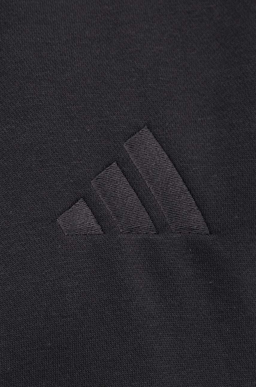 Dukserica Adidas All SZN Za Muškarce, Boja: Crna, S Kapuljačom, S Aplikacijom, IX1249