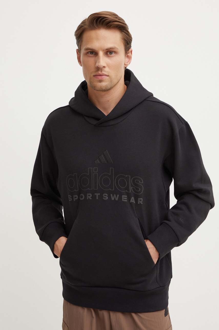 adidas bluza All SZN barbati, culoarea negru, cu glugă, IX1266 adidas bluza All SZN barbati, culoarea negru, cu glugă, IX1266