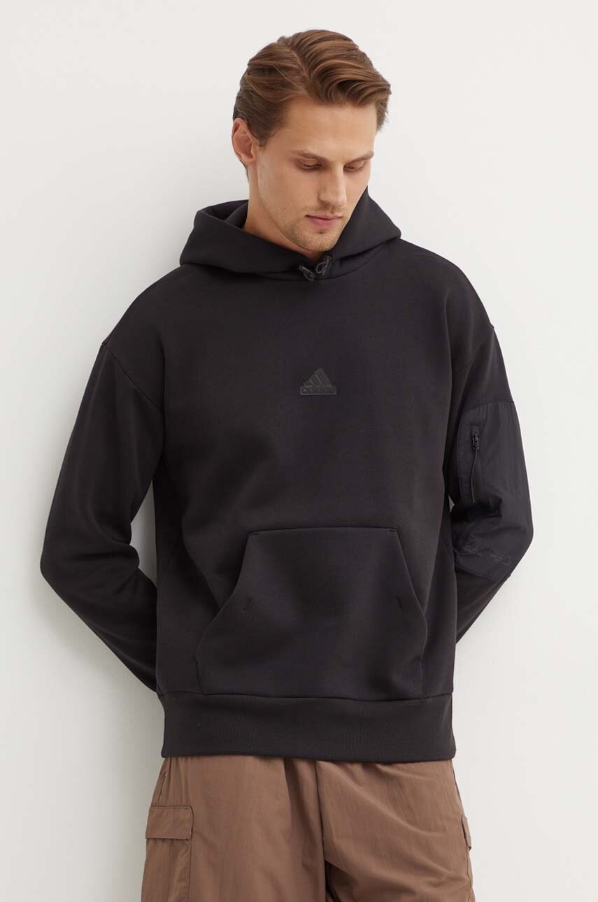 

Суичър adidas City Escape в черно с качулка с изчистен дизайн IY1501, Черен