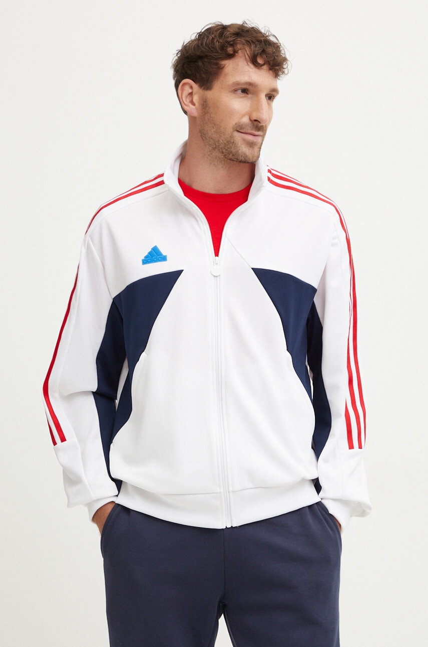 adidas bluză trening Tiro culoarea alb, modelator, IY2064
