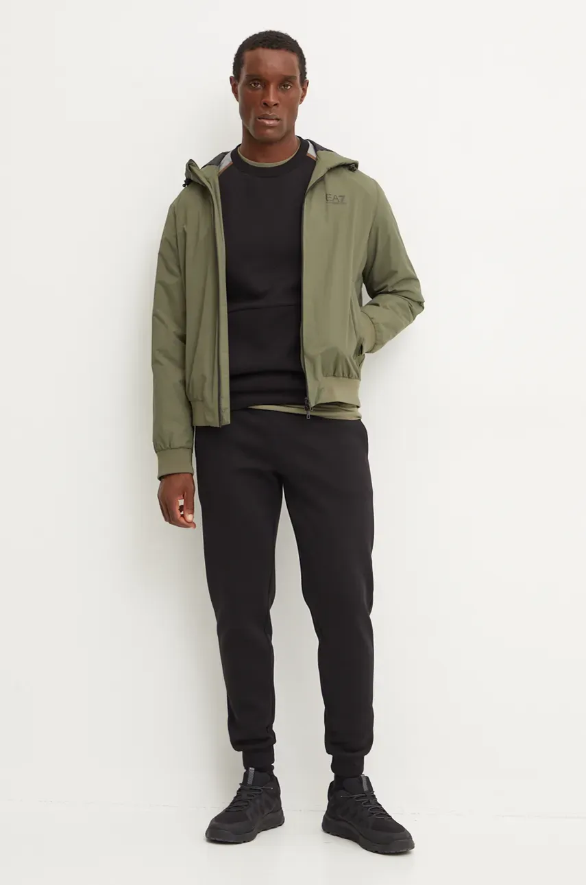 Кофта EA7 Emporio Armani мужская цвет чёрный с аппликацией PJODZ.6DPM36 Кофта EA7 Emporio Armani мужская цвет чёрный с аппликацией PJODZ.6DPM36