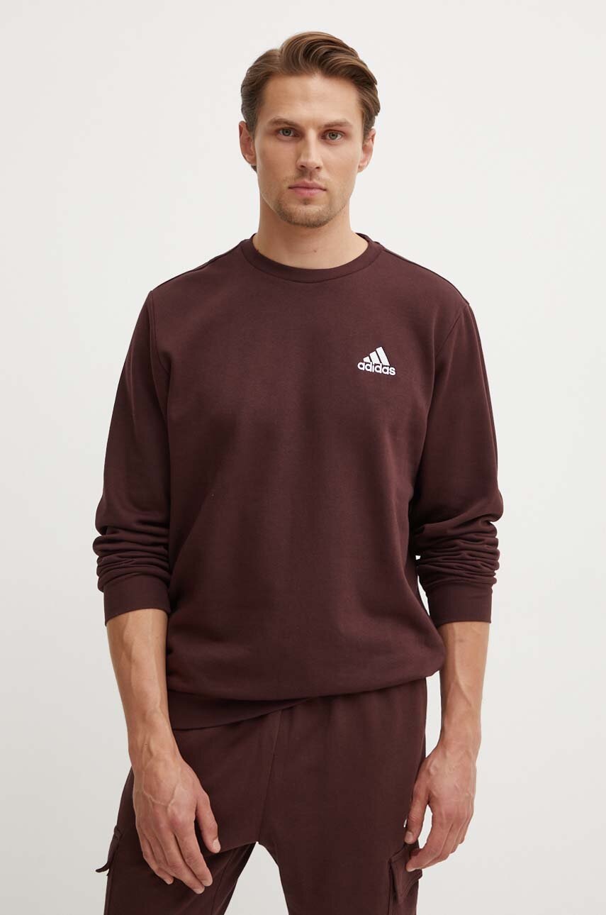 

Суичър adidas Essentials в кафяво с изчистен дизайн IY9083, Кафяв