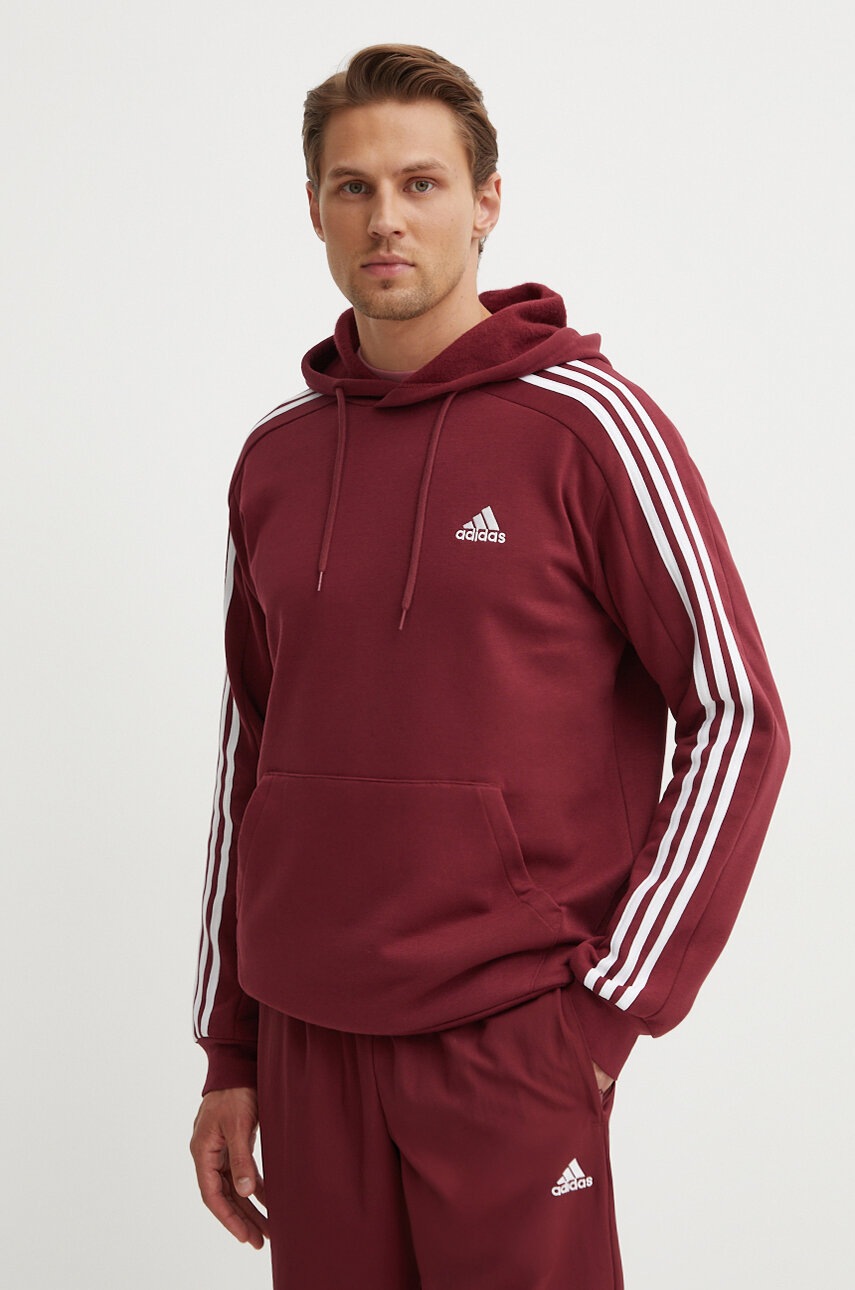 

Суичър adidas Essentials в бордо с качулка с апликация JG5949