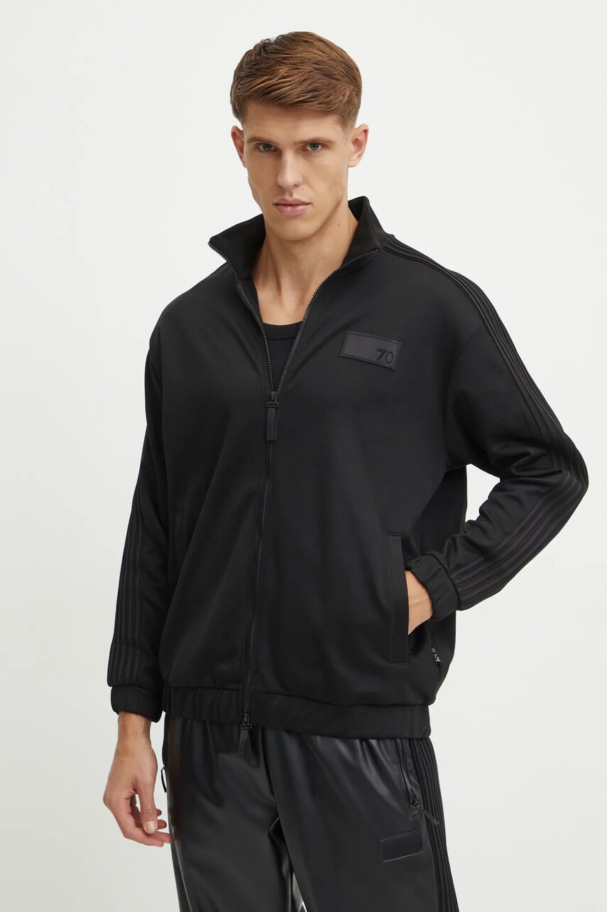 EA7 Emporio Armani bluza barbati, culoarea negru, neted, PJPXZ.6DUM03