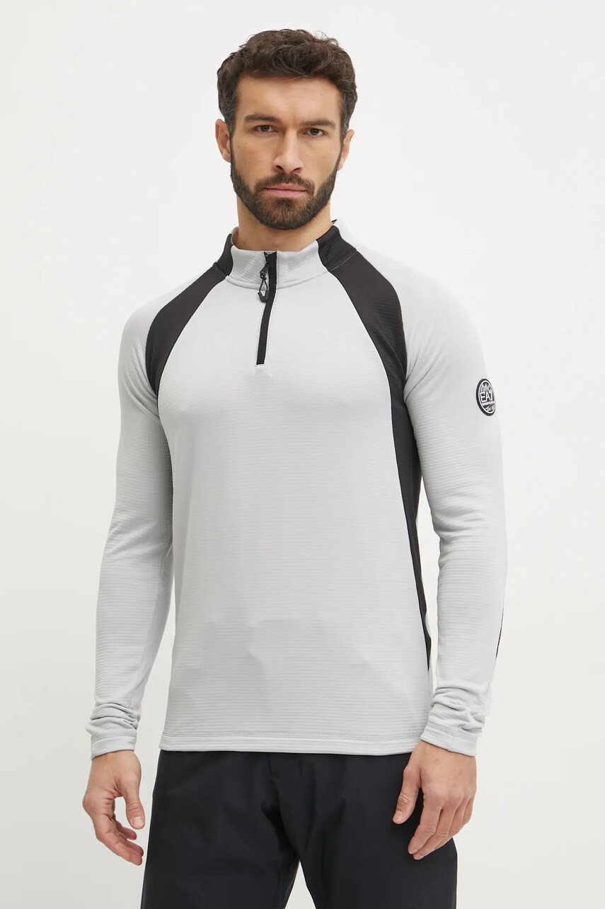 EA7 Emporio Armani hanorac St. Moritz Powerstretch culoarea gri, cu imprimeu, PJQXZ.6DPMA5