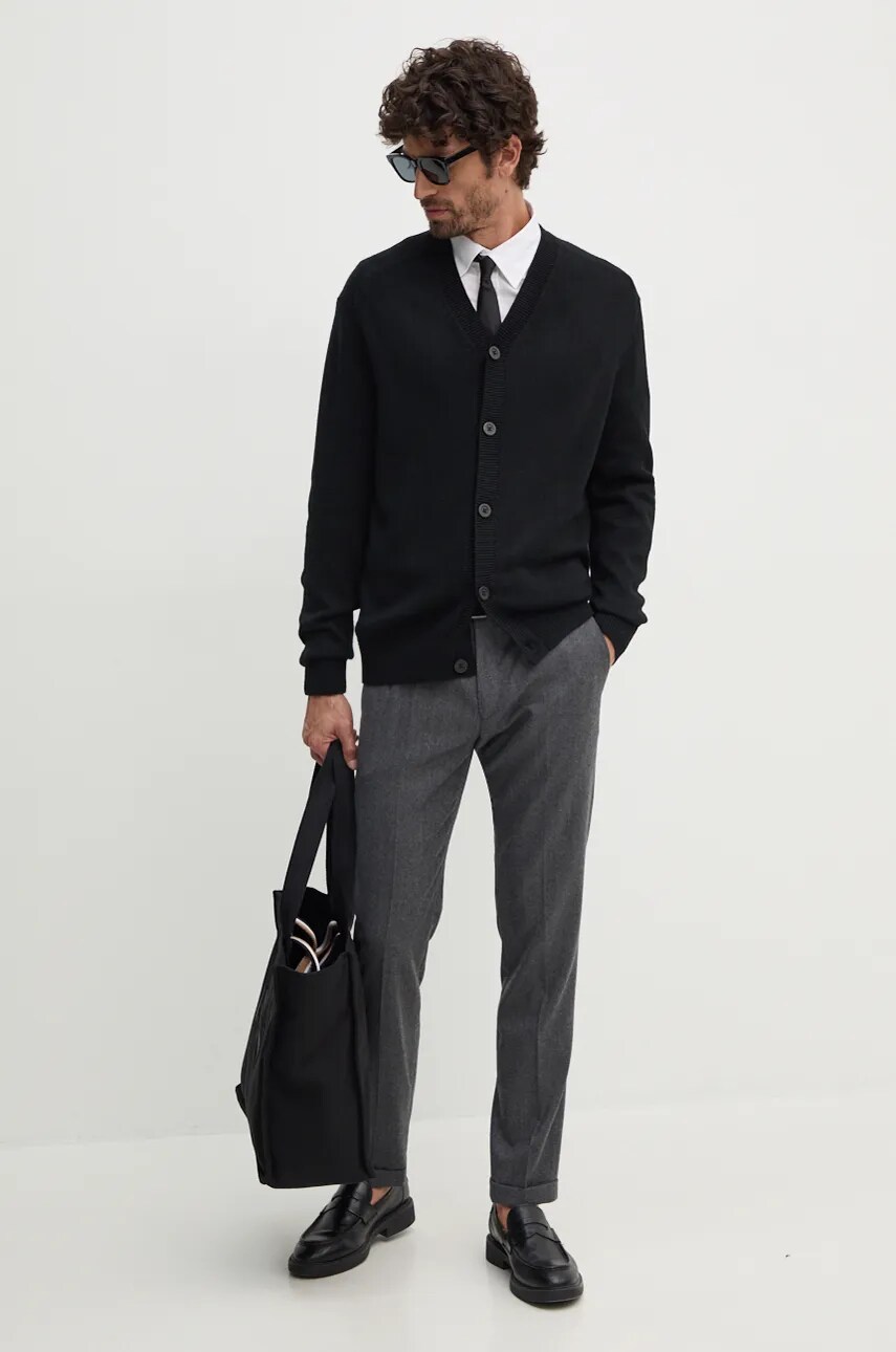 Кардиган с примесью шерсти Armani Exchange цвет чёрный 6DZE1G ZM1LZ Кардиган с примесью шерсти Armani Exchange цвет чёрный 6DZE1G ZM1LZ