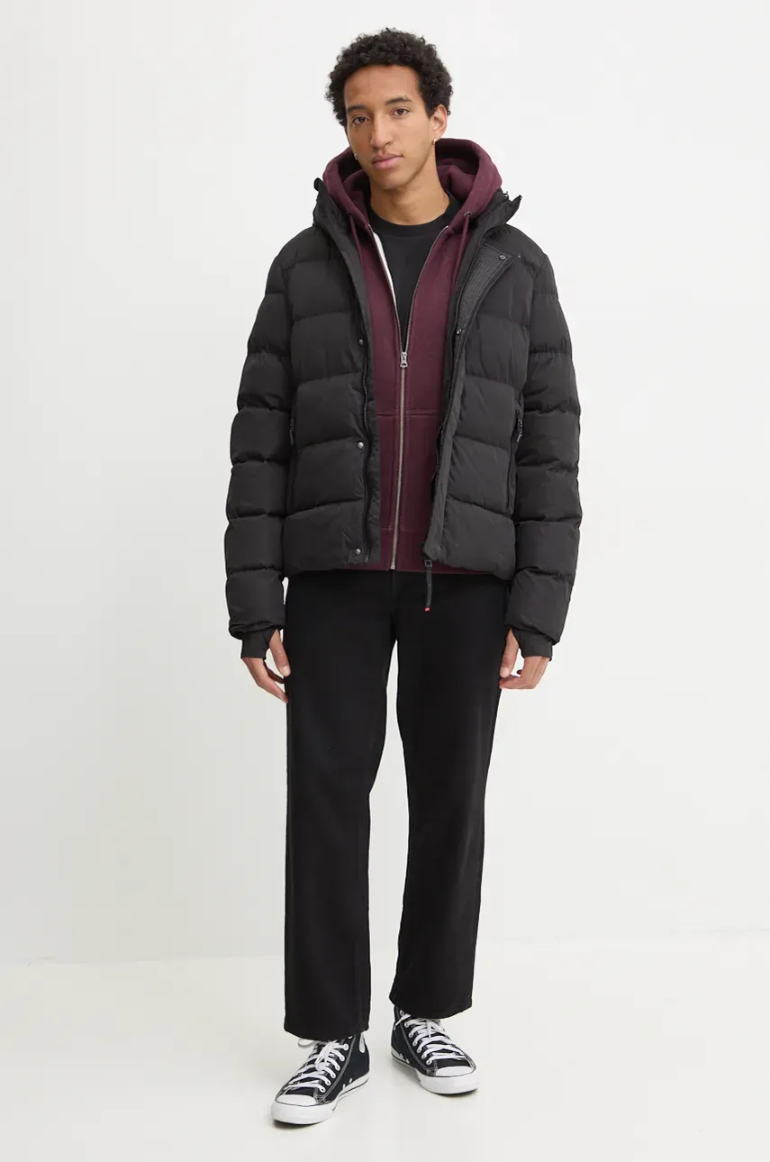 Кофта Superdry мужская цвет бордовый с капюшоном однотонная M2013116A-C4U Кофта Superdry мужская цвет бордовый с капюшоном однотонная M2013116A-C4U