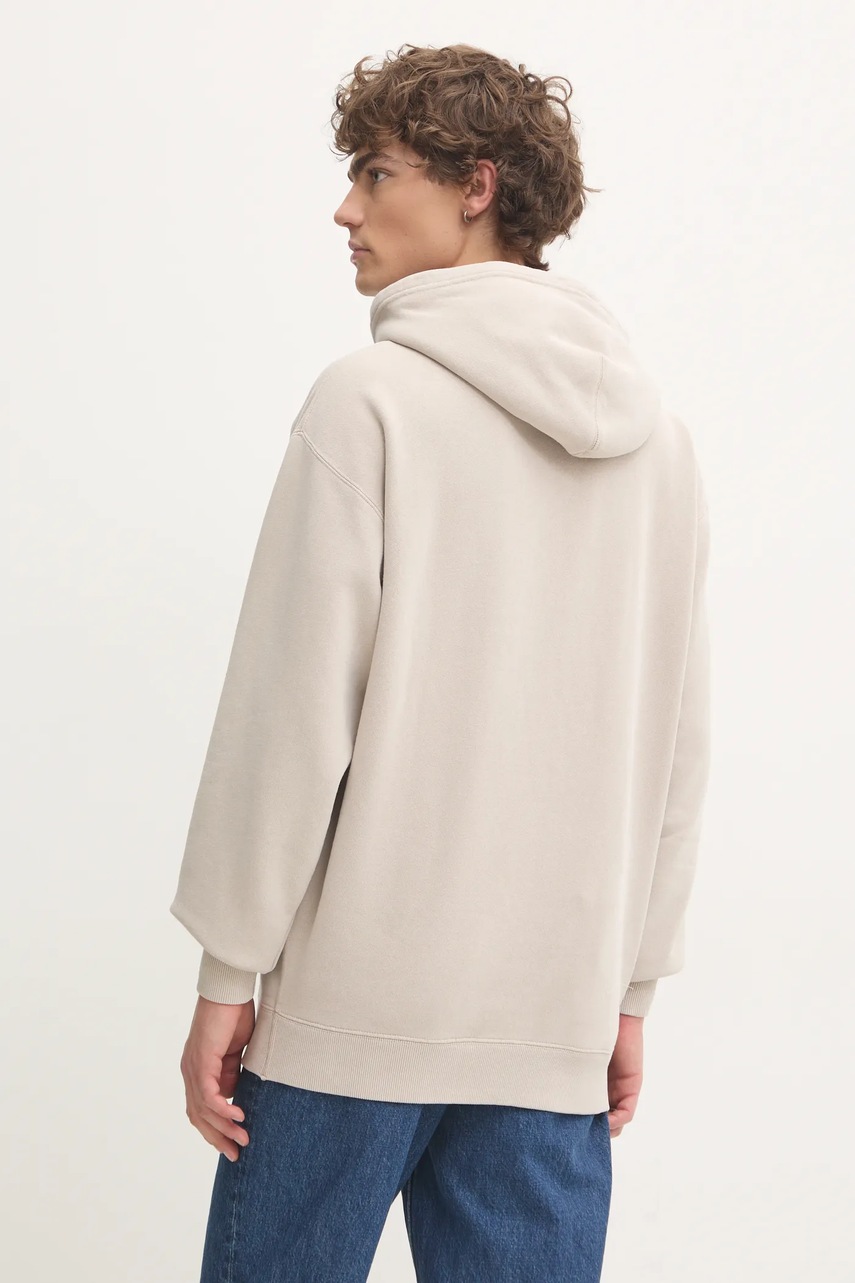 Μπλούζα Superdry χρώμα: μπεζ, με κουκούλα, M2013727A-7MO φωτογραφία