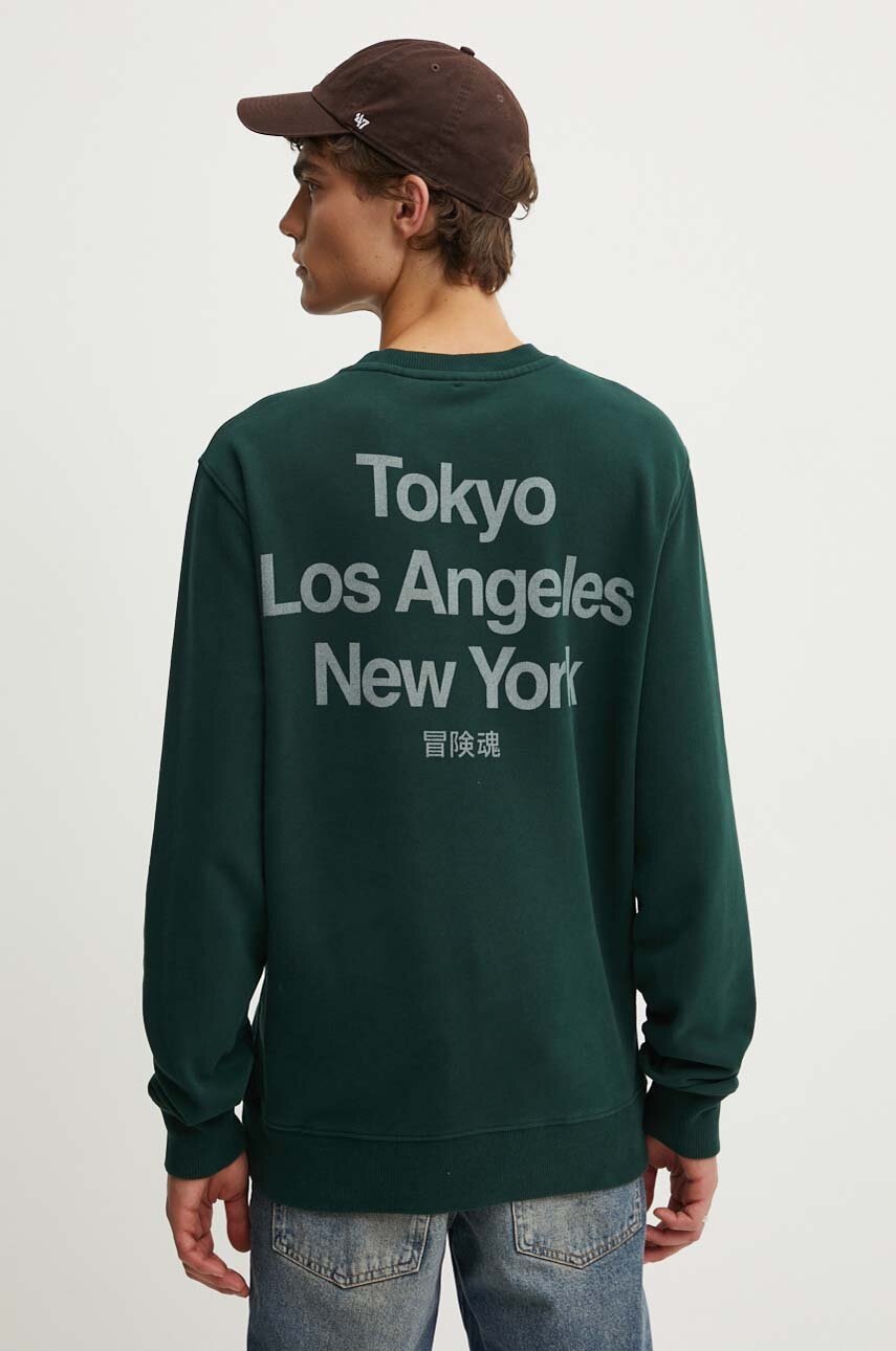 Βαμβακερή μπλούζα Superdry χρώμα: πράσινο, M2013738A-27E φωτογραφία