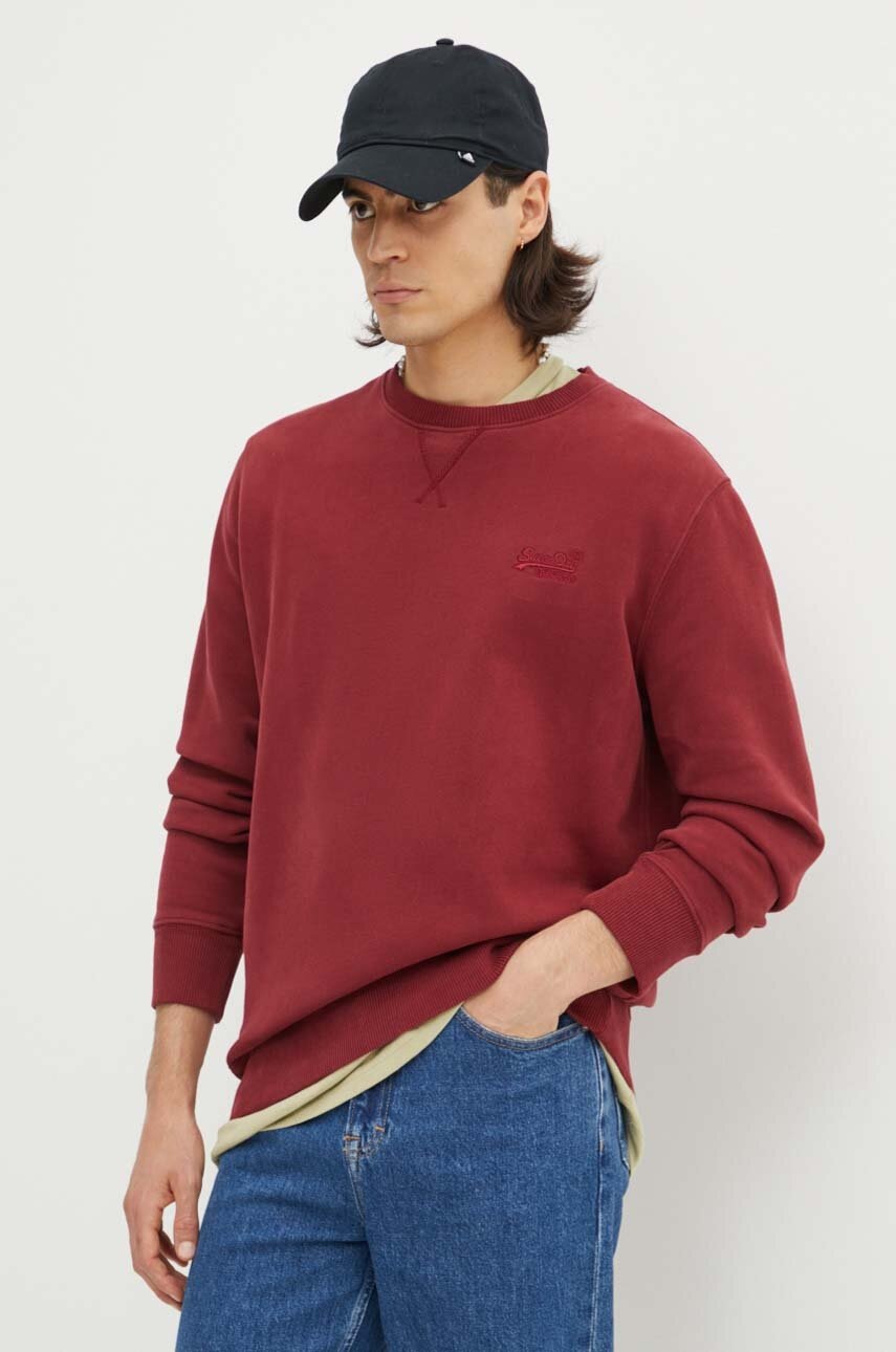 

Суичър Superdry в бордо с изчистен дизайн M2013751A-TYP