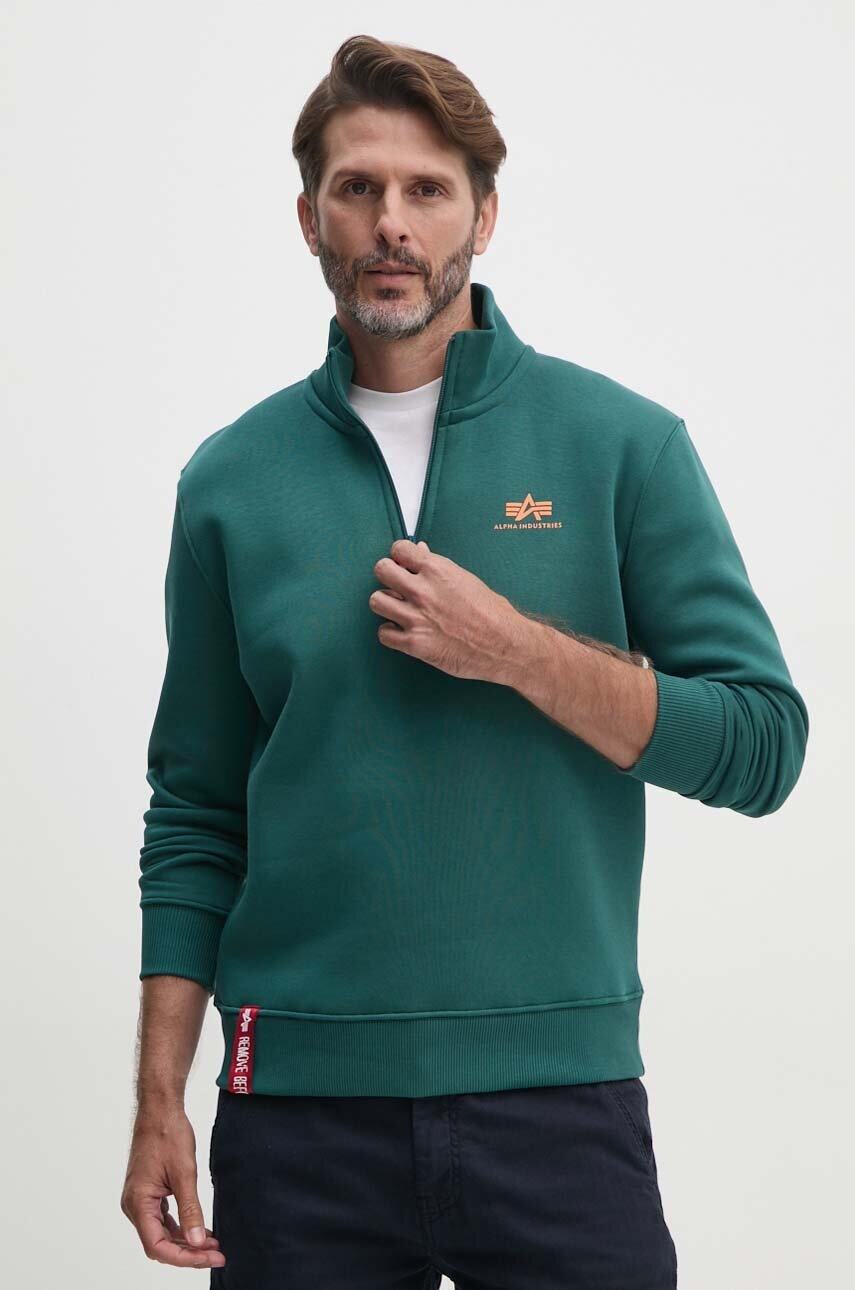

Суичър Alpha Industries в зелено с принт 108308, Зелен