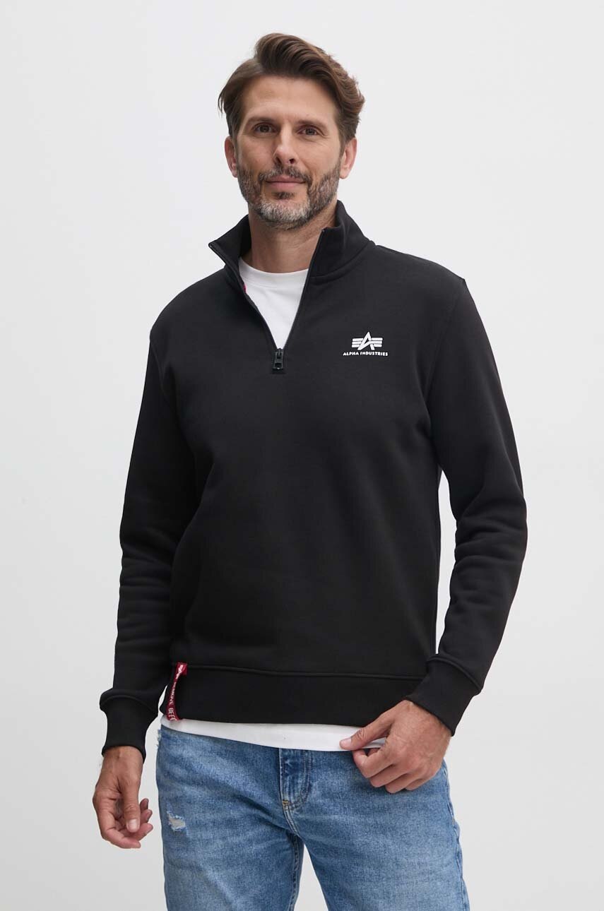 

Суичър Alpha Industries в черно с принт 108308, Черен