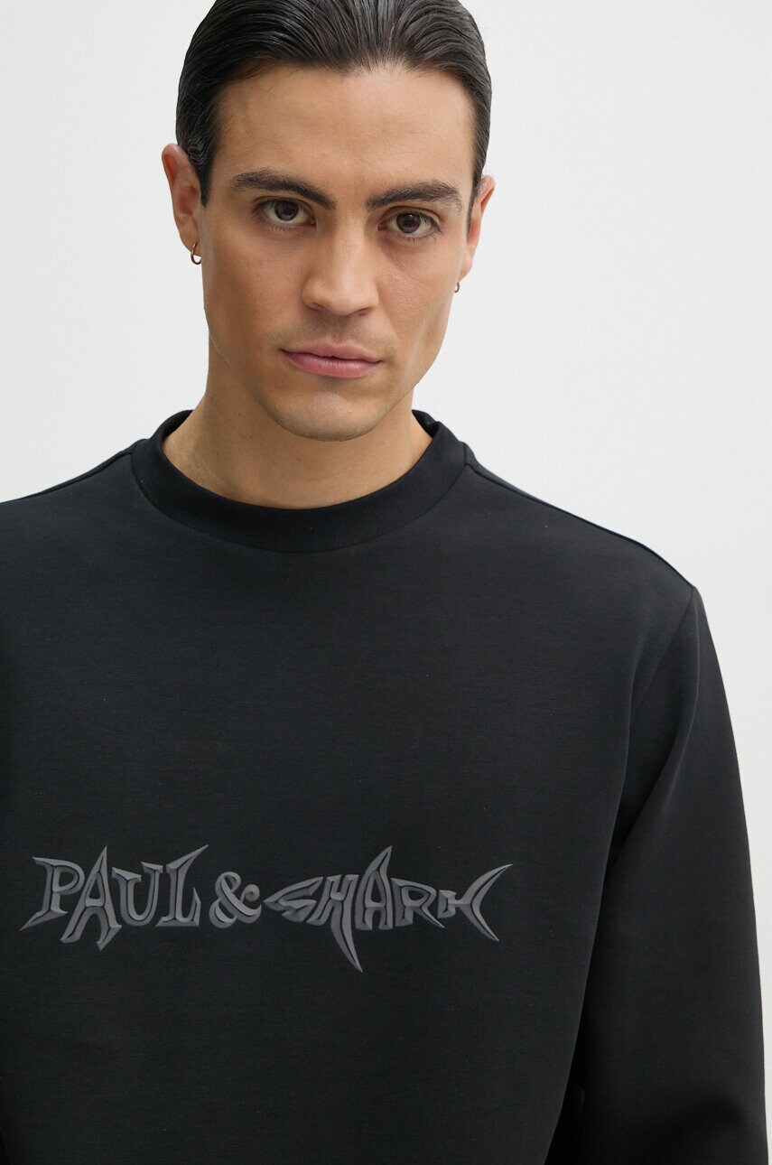 Paul&Shark bluza barbati, culoarea negru, cu imprimeu, 14311836