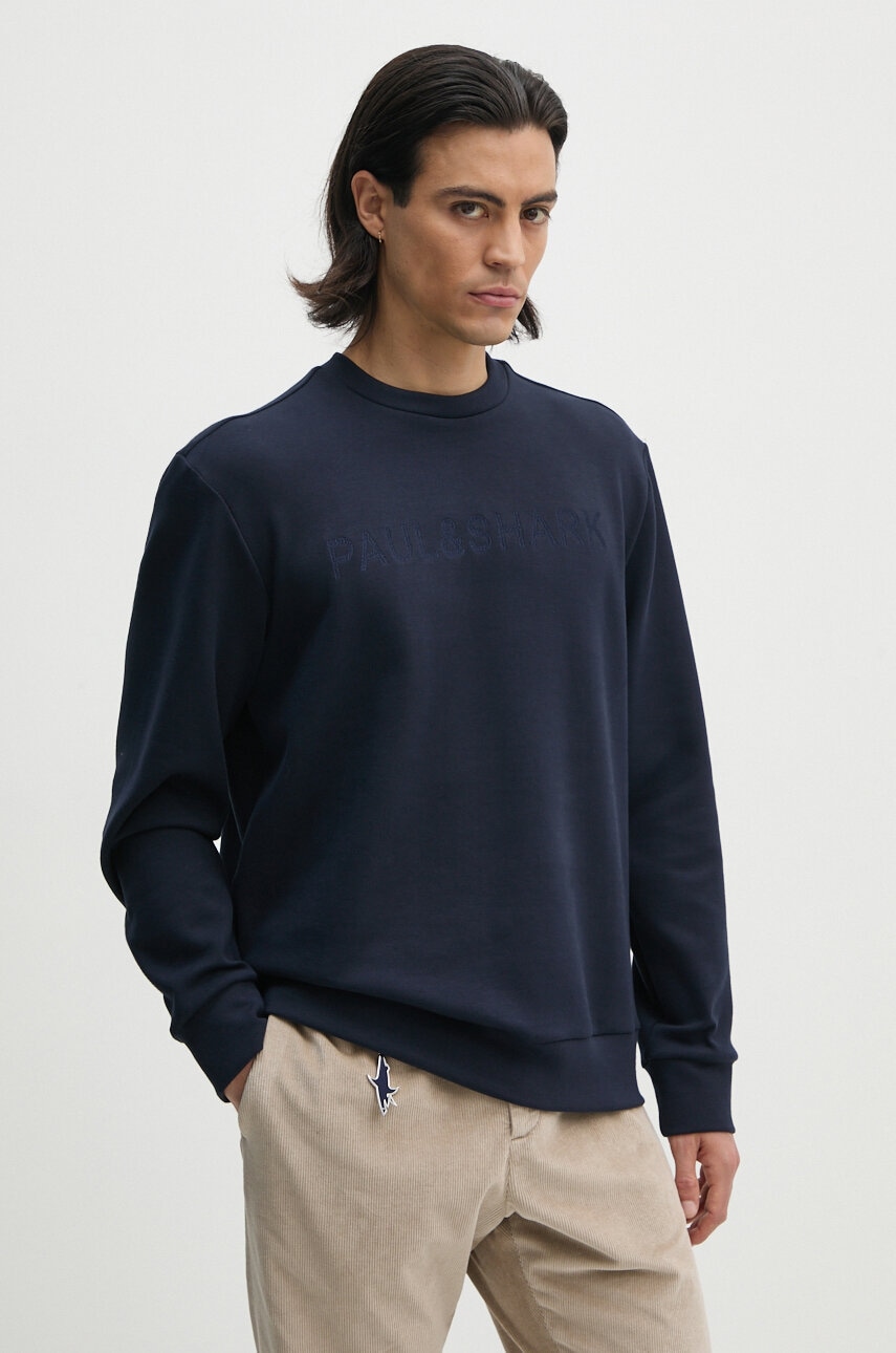 Paul&Shark bluza barbati, culoarea albastru marin, cu imprimeu, 14311842 Paul&Shark bluza barbati, culoarea albastru marin, cu imprimeu, 14311842