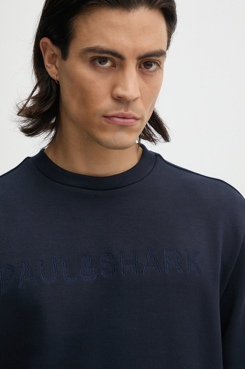 Кофта Paul&Shark чоловіча колір синій з аплікацією 14311842 