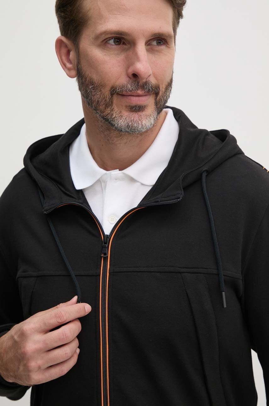 Μπλούζα Paul&Shark χρώμα: μαύρο, με κουκούλα, 14311852 φωτογραφία