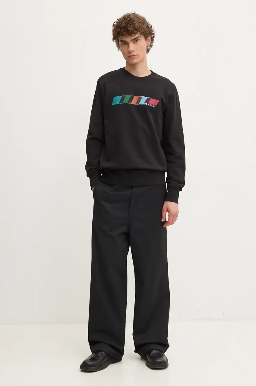 Кофта PS Paul Smith мужская цвет чёрный с принтом M2R.027R.NP4794 Кофта PS Paul Smith мужская цвет чёрный с принтом M2R.027R.NP4794