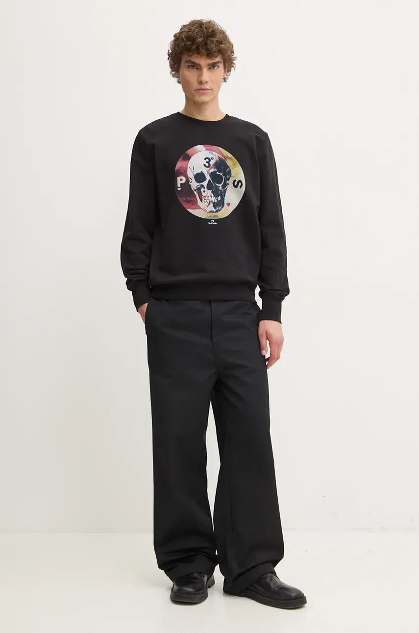 Кофта PS Paul Smith мужская цвет чёрный с принтом M2R.027R.NP4800 Кофта PS Paul Smith мужская цвет чёрный с принтом M2R.027R.NP4800