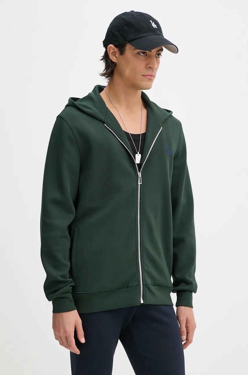Levně Mikina PS Paul Smith pánská, zelená barva, s kapucí, hladká, M2R.098Z.N22194