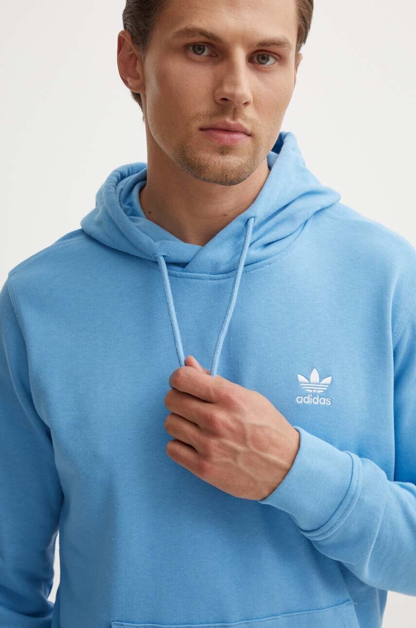 adidas Originals hanorac de bumbac barbati, cu glugă, cu imprimeu, IX7672