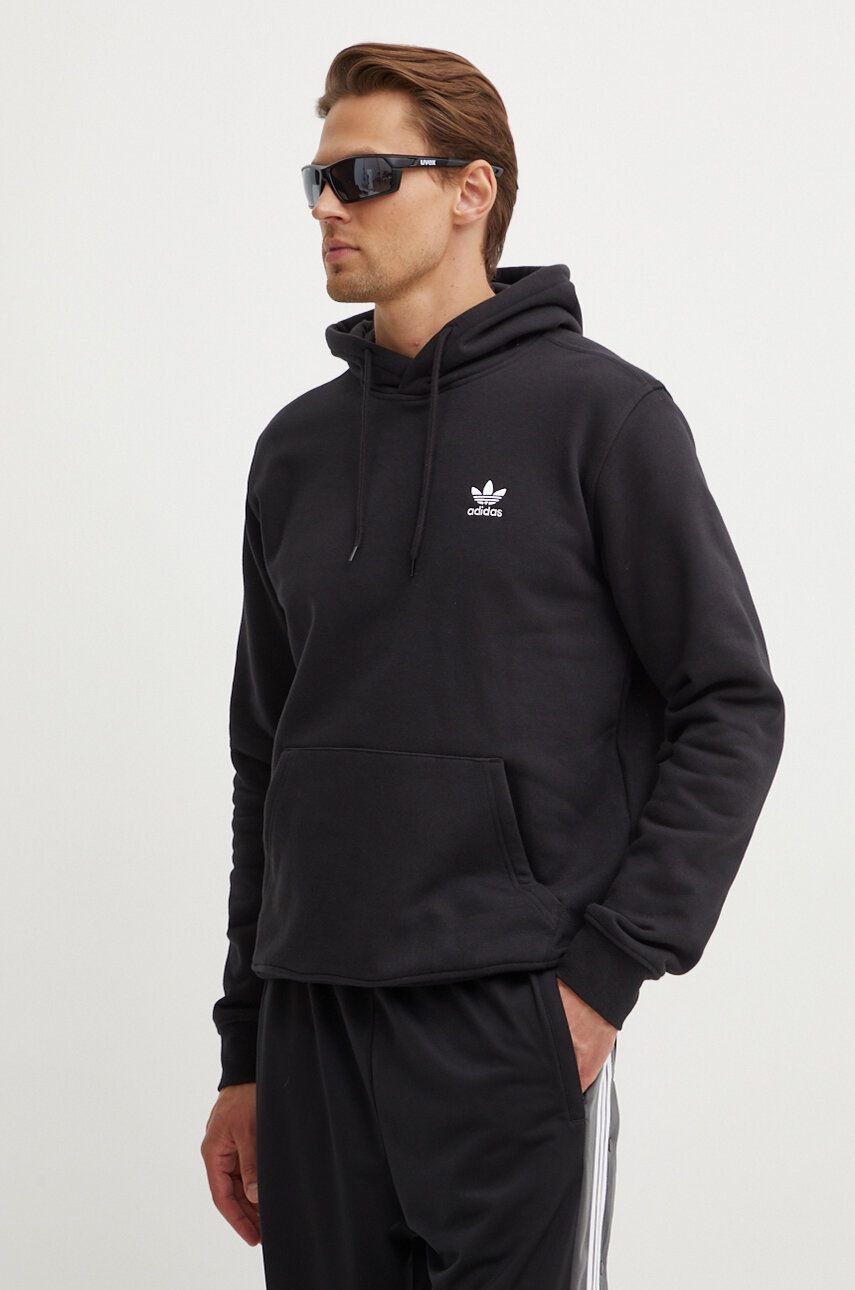 Кофта adidas Originals чоловіча колір чорний з капюшоном з аплікацією IY4930 