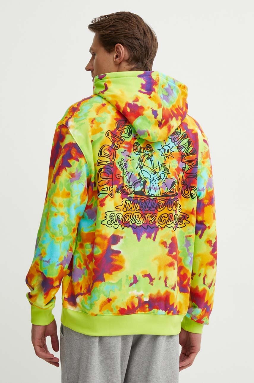 

Памучен суичър adidas Originals в зелено с качулка с десен IZ2507, Зелен
