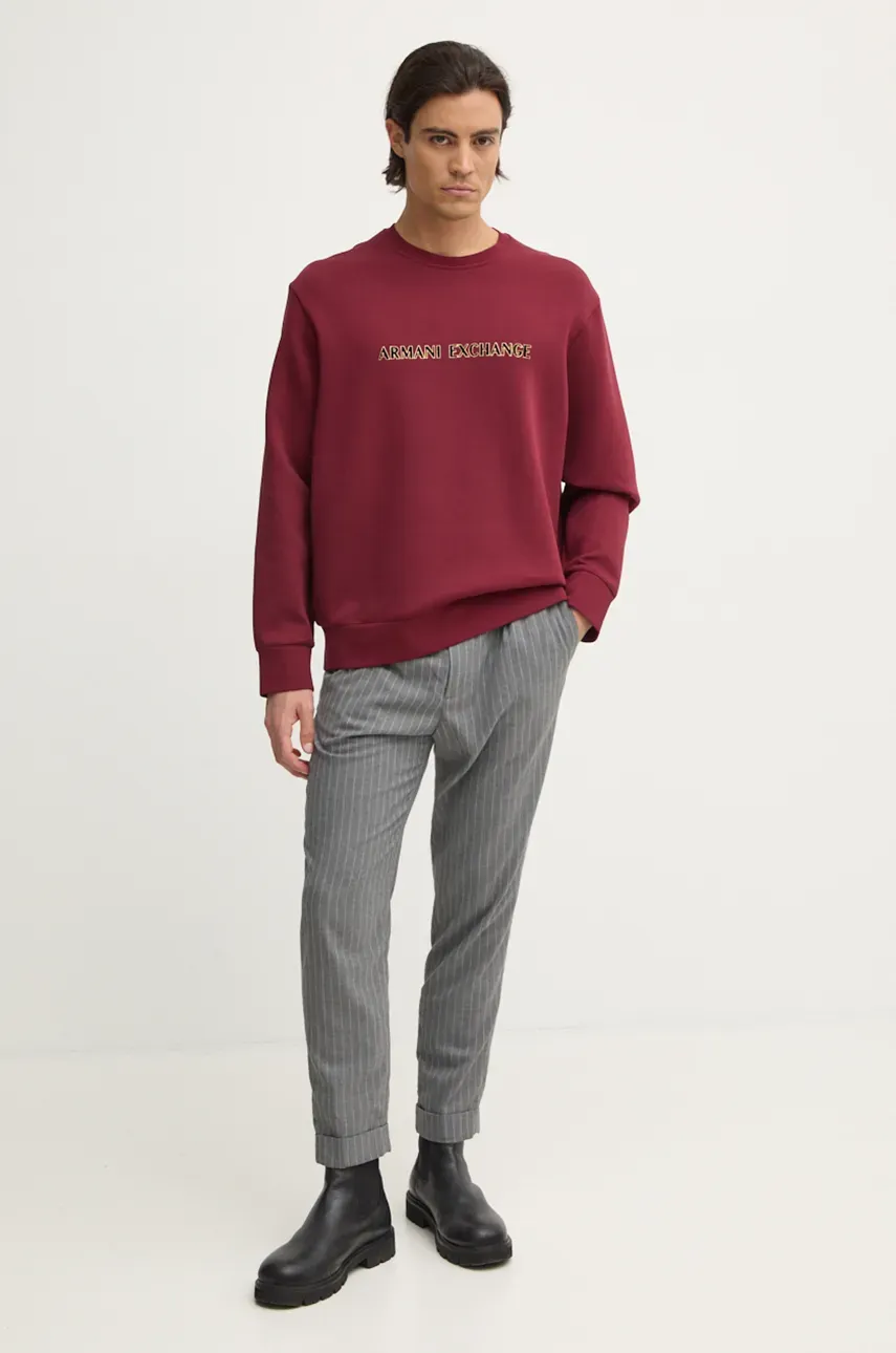 Кофта Armani Exchange мужская цвет бордовый с принтом XM000082 AF10818 Кофта Armani Exchange мужская цвет бордовый с принтом XM000082 AF10818