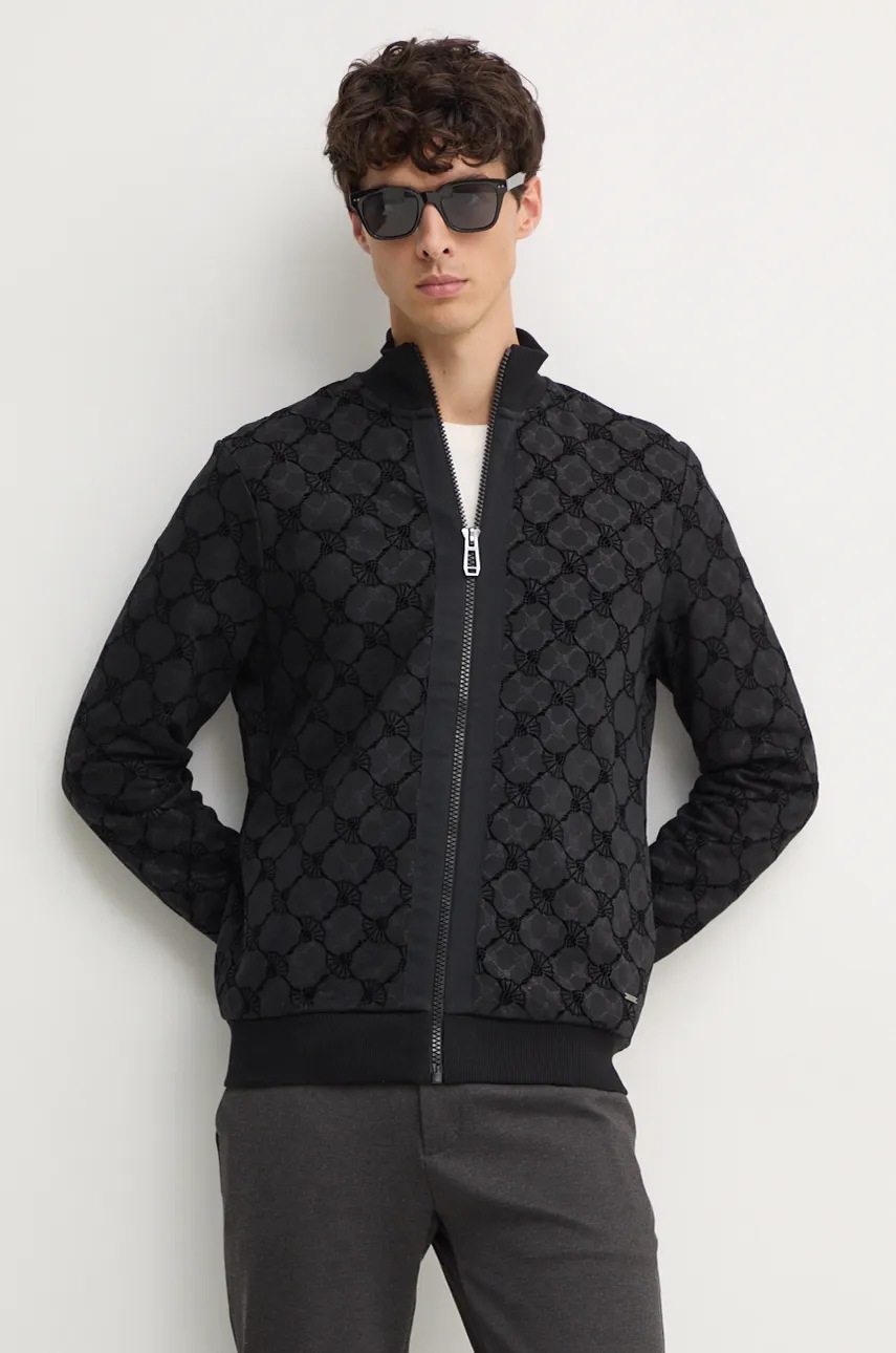 

Памучен суичър Joop! в черно с десен 30042905, Черен