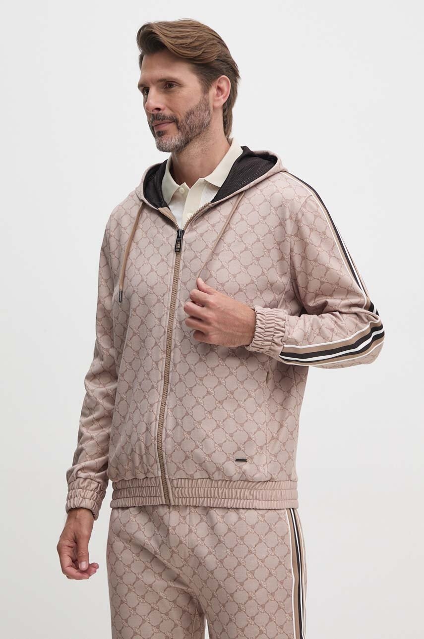 Joop! bluza barbati, culoarea bej, cu glugă, modelator, 30042915